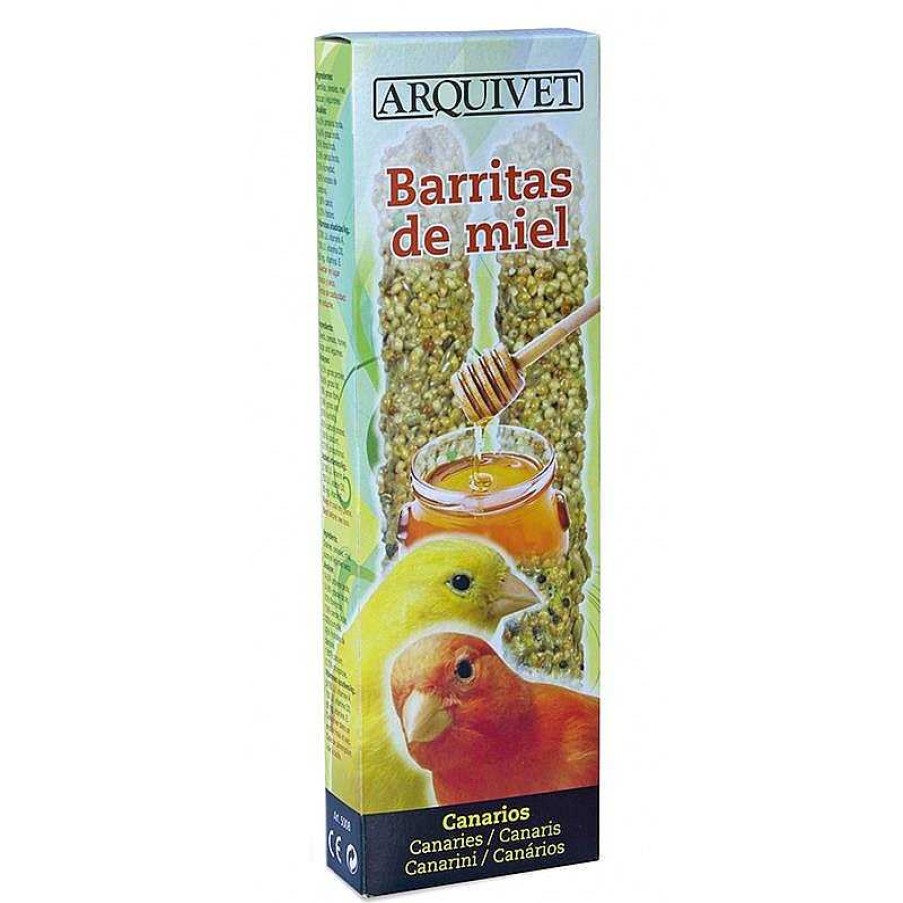 P Jaros ARQUIVET Barritas Para P Jaro | Barritas De Miel Para Canarios - 60 G