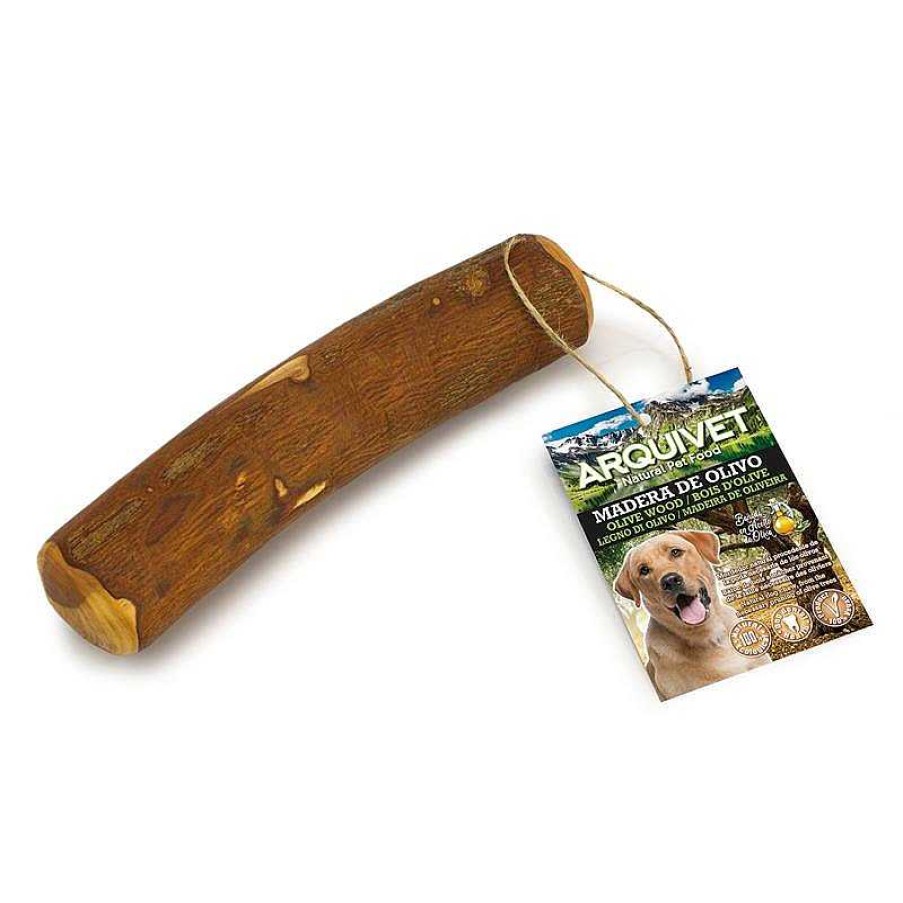 Perros ARQUIVET Mordedores Naturales Para Perros | Madera De Olivo - Mordedor Para Perros - L (221-450Gr/21-26Cm)