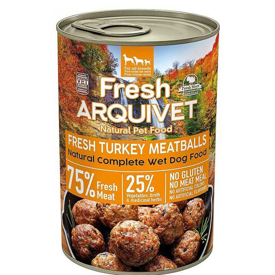 Perros ARQUIVET Comida H Meda Para Perros | Fresh Turkey Meatballs - Alb Ndigas Con Pavo, Br Coli Y Calabaza - 400G