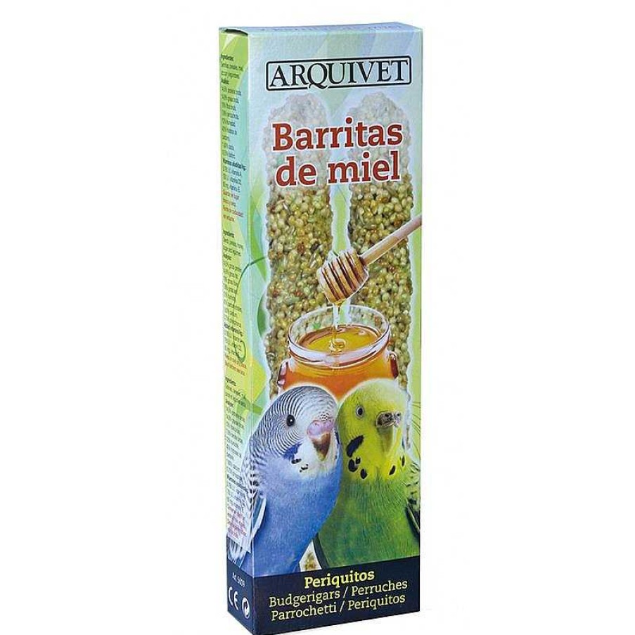 P Jaros ARQUIVET Barritas Para P Jaro | Barritas De Miel Para Periquitos - 60 G