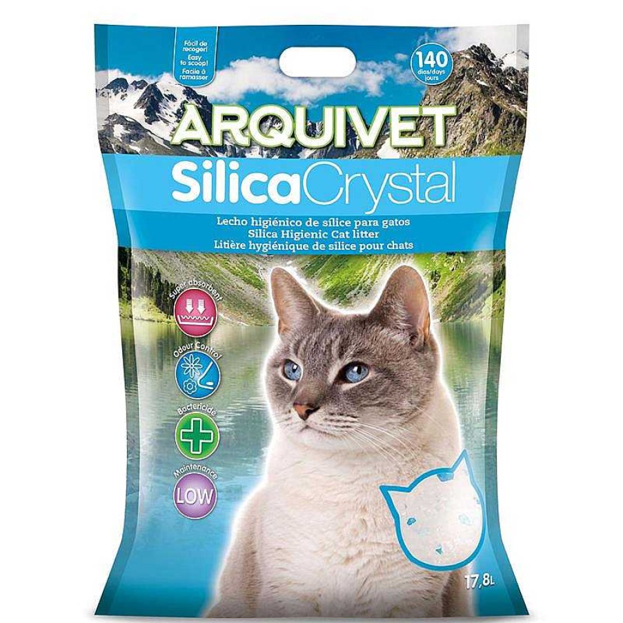 Gatos ARQUIVET Arena Para Gatos | Pack 2 Unidades Silicacrystal 17,8 L.