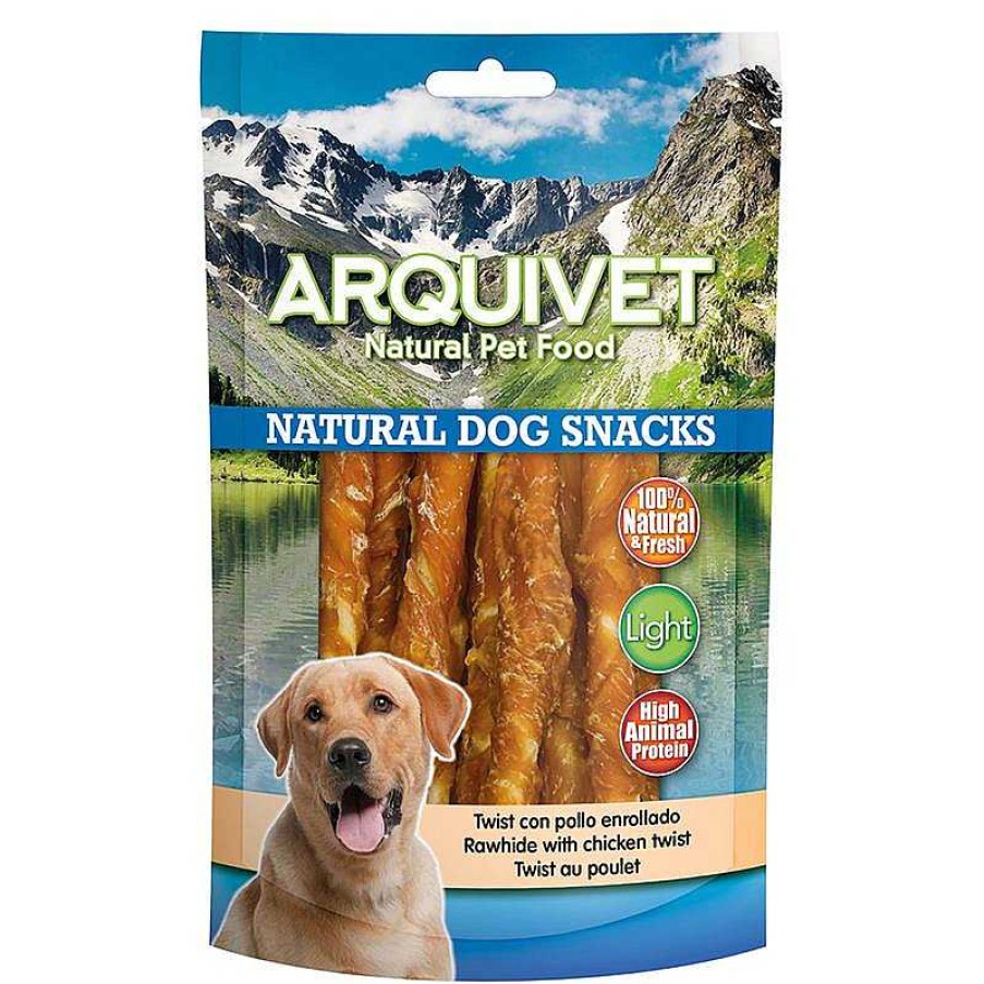 Perros ARQUIVET Snacks Naturales Para Perros | Twist Con Pollo Enrollado / 13 Cm - 350 G