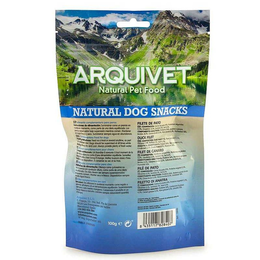 Perros ARQUIVET Snacks Naturales Para Perros | Pack 12 Unidades - Filete De Pato 100 G - Snacks Naturales