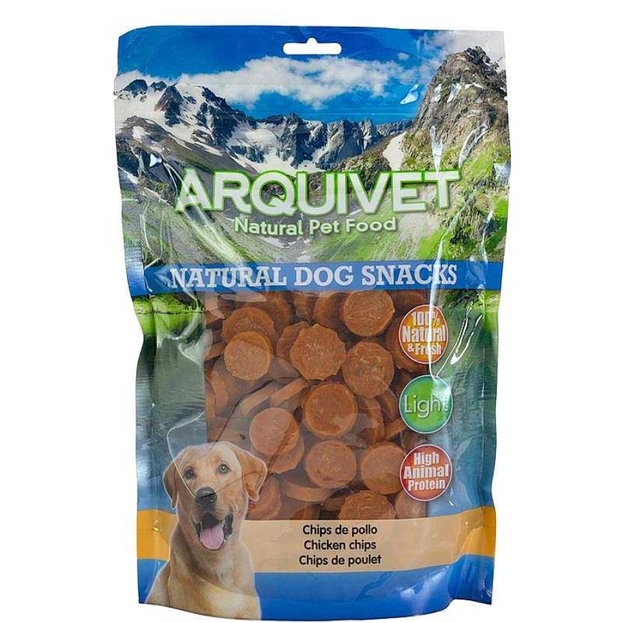 Perros ARQUIVET Snacks Naturales Para Perros | Chips De Pollo - 1 Kg - Snacks Naturales