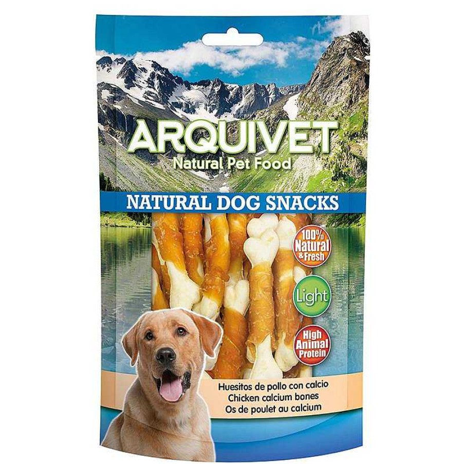 Perros ARQUIVET Snacks Naturales Para Perros | Huesitos De Pollo Con Calcio 100 G