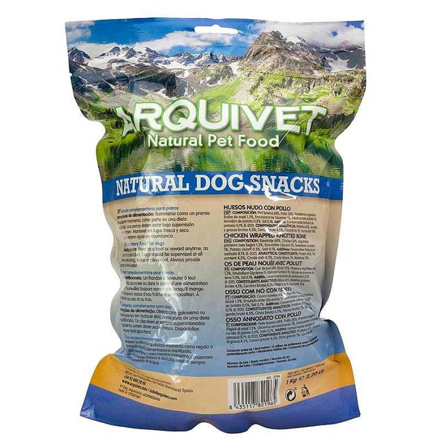 Perros ARQUIVET Snacks Naturales Para Perros | Huesos Nudo Con Pollo 1Kg - Snacks Naturales