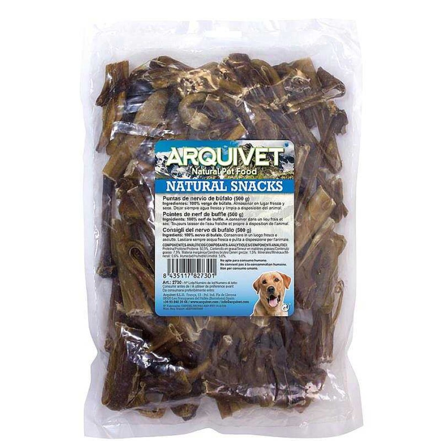 Perros ARQUIVET Snacks Naturales | Puntas De Nervio De B Falo (Bolsa 500 G)