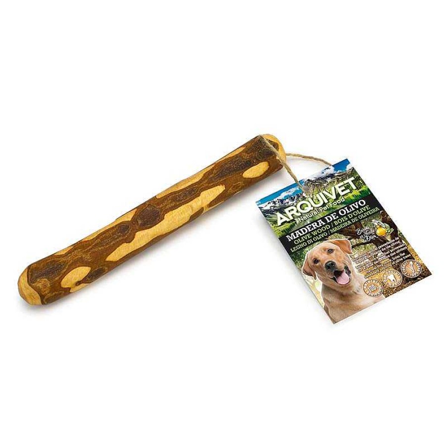 Perros ARQUIVET Mordedores Naturales Para Perros | Madera De Olivo - Mordedor Para Perros - M (101-220Gr/21-26Cm)