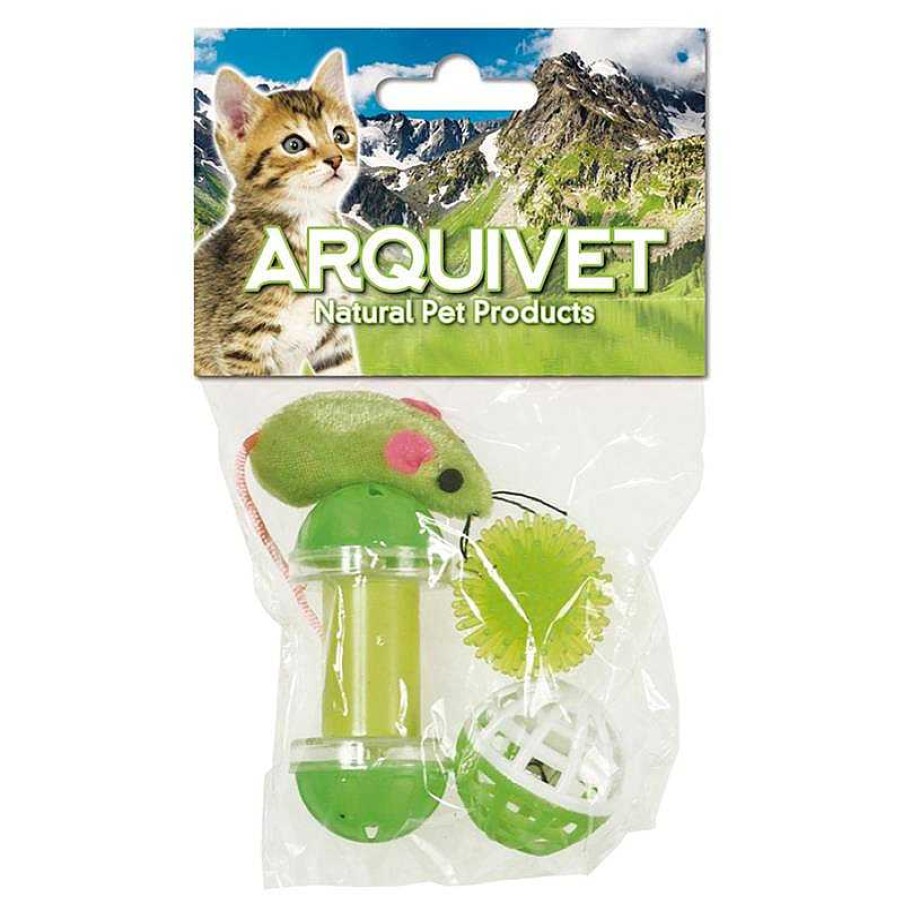 Gatos ARQUIVET Juguetes Para Gatos | Set Juguetes Con Ratoncillo