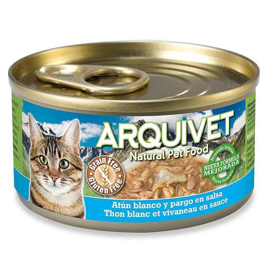 Gatos ARQUIVET Comida H Meda Para Gatos | At N Blanco Y Pargo En Salsa - 80 G