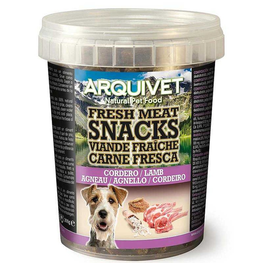 Perros ARQUIVET Snacks Para Perro Carne Fresca | Fresh Meat Snacks - Snacks Carne Fresca - Cordero - 300G - Para Perros Adultos