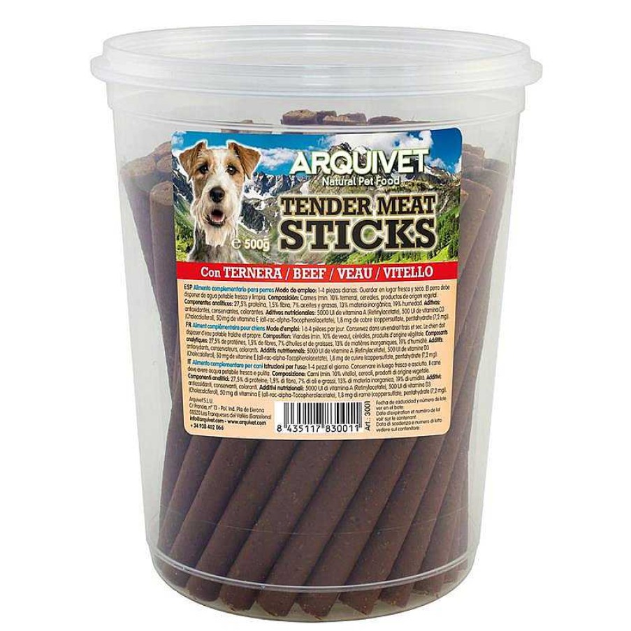 Perros ARQUIVET Tender Sticks | Tender Meat Sticks De Ternera 500 G