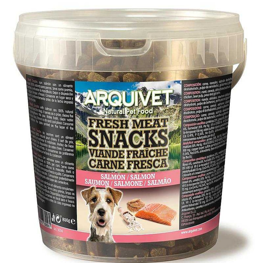 Perros ARQUIVET Snacks Para Perro Carne Fresca | Fresh Meat Snacks - Snacks Carne Fresca - Salm N - 800G - Para Perros Adultos