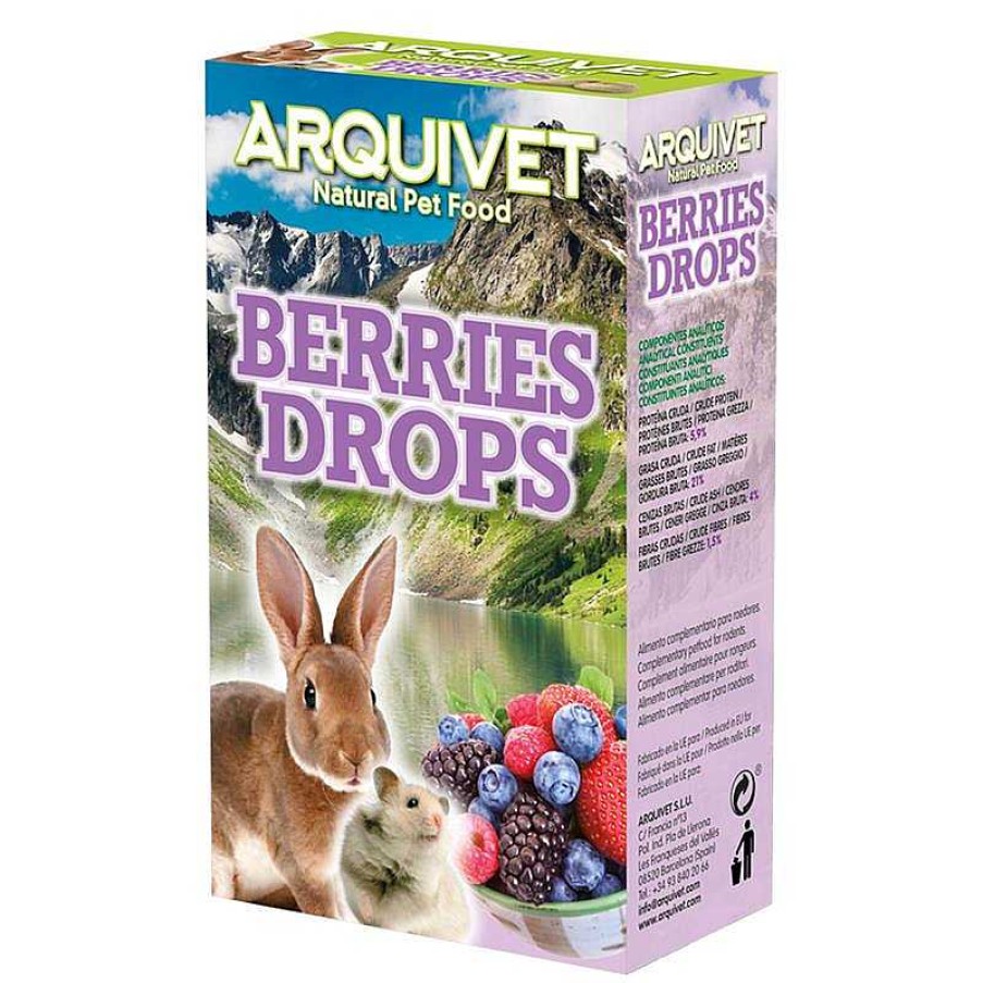 Roedores ARQUIVET Drops Para Roedores | Berries Drops - 65 G (Frutas Del Bosque)