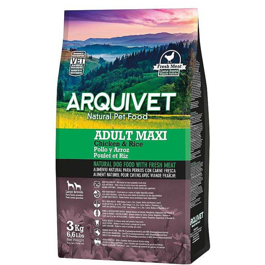 Perros ARQUIVET Piensos Para Perros | Arquivet-Adult Maxi-Pienso Para Perros Adultos-Pollo Y Arroz-3 Kg