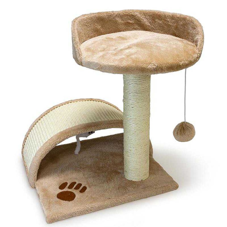 Gatos ARQUIVET Rascadores Para Gatos | Rascador Con Poste Y Arco Beige