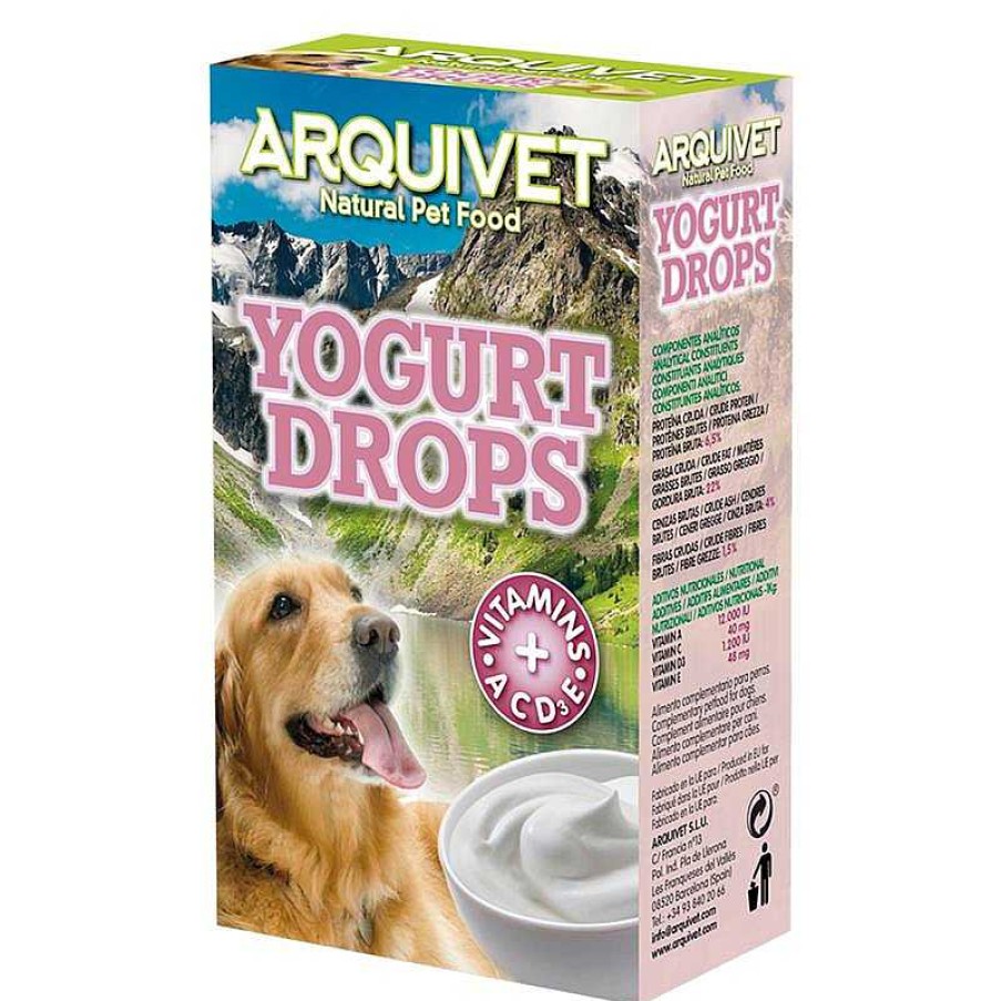 Perros ARQUIVET Galletas Para Perros | Yoghurt Drops 65 Gr - Snacks De Yogur Para Perros