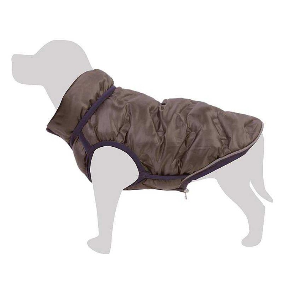 Perros ARQUIVET Chalecos Para Perros | Chaleco Acolchado Reversible Verde-Gris "Terranova" - S/25Cm - Ropa Para Perros - Ayuda A Protegerlos Del Fr O