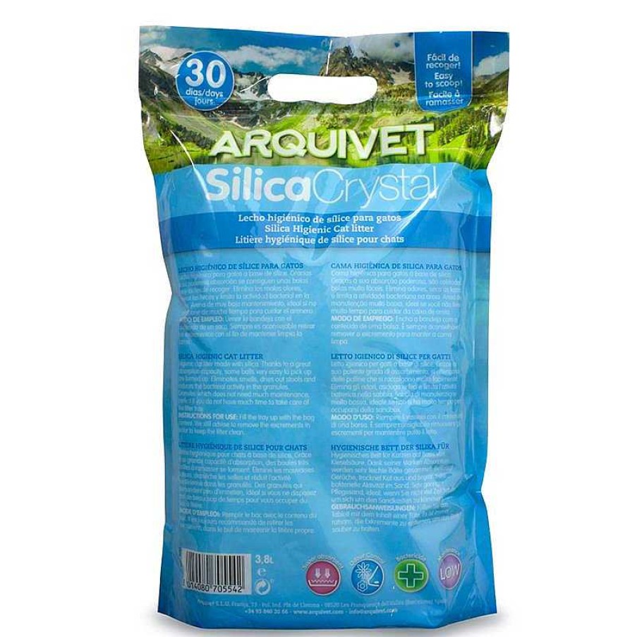 Gatos ARQUIVET Arena Para Gatos | Pack 8 Unidades Silicacrystal 3,8 L.