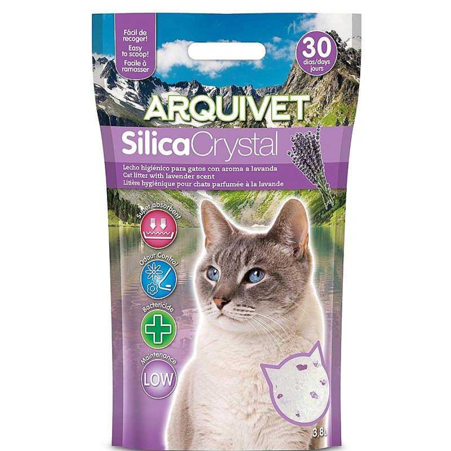 Gatos ARQUIVET Arena Para Gatos | Silica Crystal Aroma Lavanda 3,8 L