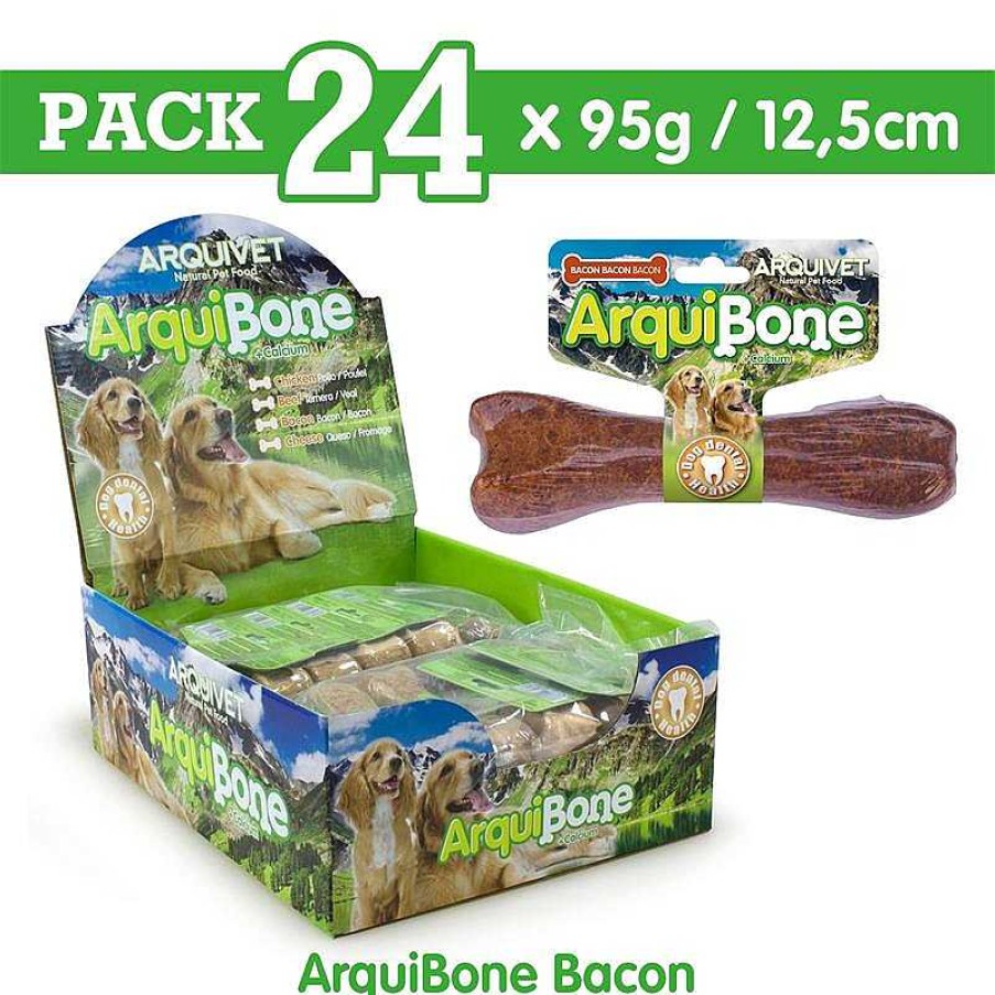 Perros ARQUIVET Arquivet Bone Comida Para Perro | Pack 12 Unidades Arquibone Bacon 20 Cm - 265 G