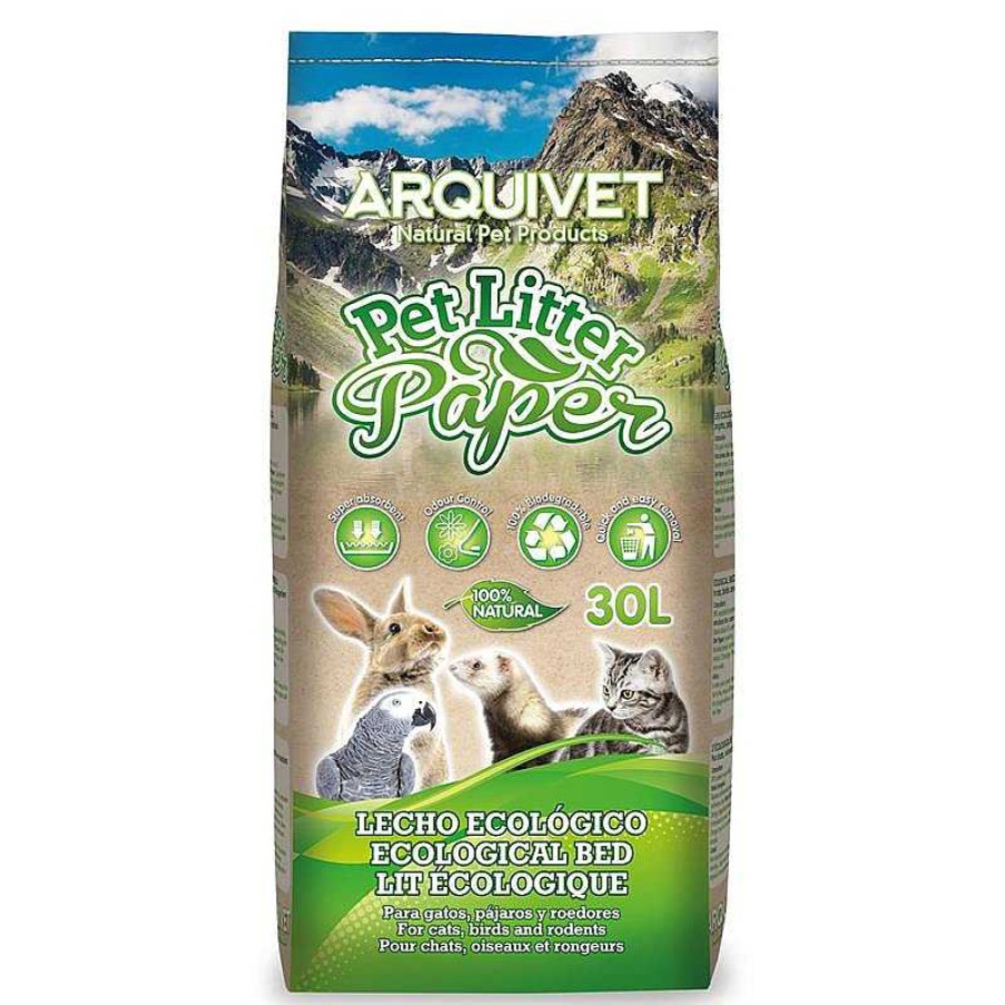 Gatos ARQUIVET Lecho De Papel Para Gatos | Pet Litter Paper 30 L