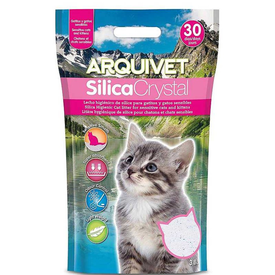 Gatos ARQUIVET Arena Para Gatos | Silica Crystal Para Gatitos 3,8 L