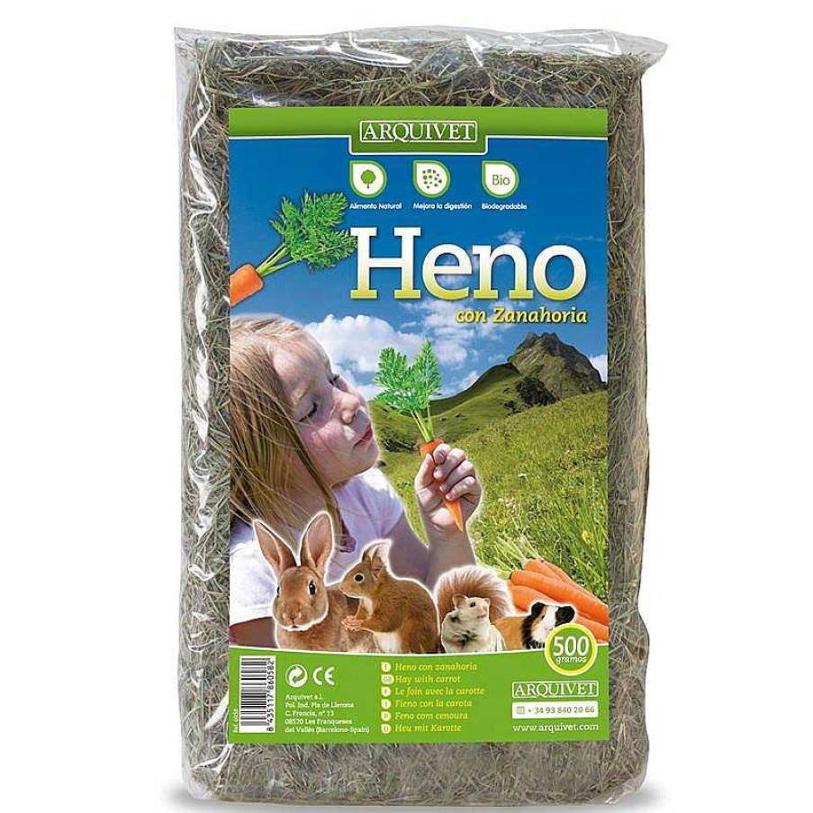 Roedores ARQUIVET Lechos Higi Nicos Para Roedores | Heno Con Zanahoria - 500 G